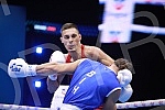 2021 Olympic Boxing World Championships - Stark Arena. Round 32, Men's Middle (75kg), Gabrijel Veocic (Croatia) (RED) vs Leo Cvitanovic (Bosnia and Herzegovina).Svetsko prvenstvo u olimpijskom boksu 2021 - Stark arena.