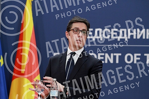 President of the Republic of Serbia Aleksandar Vucic meets with the President of the Republic of North Macedonia Stevo Pendarovski.Predsednik Republike Srbije Aleksandar Vucic sastao se sa predsednikom Republike Severna Makedonija Stevom Pendarovski