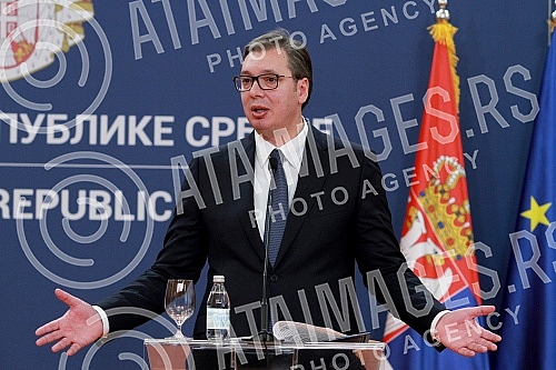 President of the Republic of Serbia Aleksandar Vucic meets with the President of the Republic of North Macedonia Stevo Pendarovski.Predsednik Republike Srbije Aleksandar Vucic sastao se sa predsednikom Republike Severna Makedonija Stevom Pendarovski