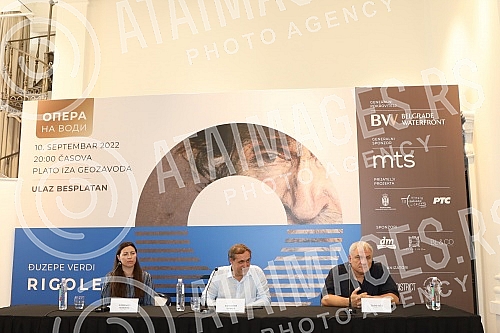 The press conference on the occasion of the fourth edition of the Opera on the Water, where the audience will be able to enjoy the outdoor musical and stage spectacle 