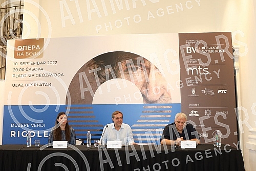 The press conference on the occasion of the fourth edition of the Opera on the Water, where the audience will be able to enjoy the outdoor musical and stage spectacle 