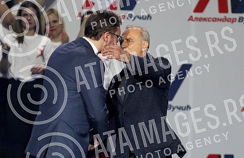 Election rally Aleksandar Vucic, the Serbian Progressive party and its coalition partners for the Serbian presidency.Predizborni miting Aleksandra Vucica, Srpske napredne strane i koalicionih partnera za predsednika Srbije.