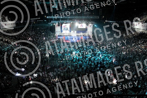 Election rally Aleksandar Vucic, the Serbian Progressive party and its coalition partners for the Serbian presidency.Predizborni miting Aleksandra Vucica, Srpske napredne strane i koalicionih partnera za predsednika Srbije.