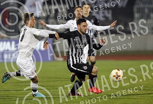 UEFA Europa League match between FK Partizan (Serbia) and FC Viktoria Plzen (Czech Republic) played at Partizan stadium. Utakmica UEFA Evropa Lige izmedju FK Partizan i FK Viktorija Plzen odigrana na stadionu Partizana. 