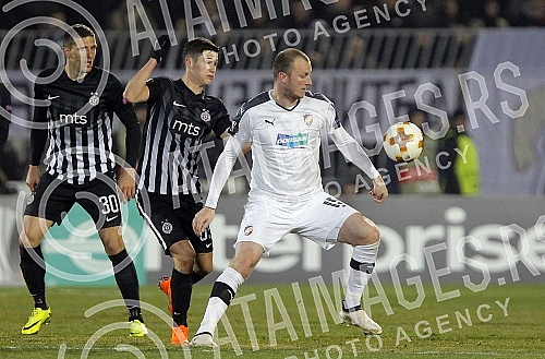 UEFA Europa League match between FK Partizan (Serbia) and FC Viktoria Plzen (Czech Republic) played at Partizan stadium. Utakmica UEFA Evropa Lige izmedju FK Partizan i FK Viktorija Plzen odigrana na stadionu Partizana. 