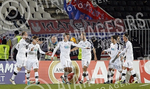 UEFA Europa League match between FK Partizan (Serbia) and FC Viktoria Plzen (Czech Republic) played at Partizan stadium. Utakmica UEFA Evropa Lige izmedju FK Partizan i FK Viktorija Plzen odigrana na stadionu Partizana. 