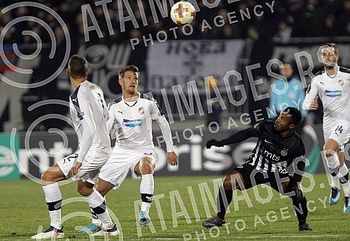 UEFA Europa League match between FK Partizan (Serbia) and FC Viktoria Plzen (Czech Republic) played at Partizan stadium. Utakmica UEFA Evropa Lige izmedju FK Partizan i FK Viktorija Plzen odigrana na stadionu Partizana. 