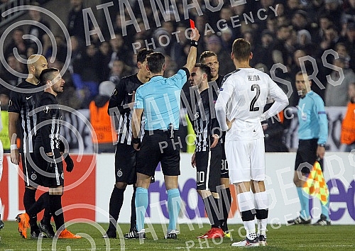 UEFA Europa League match between FK Partizan (Serbia) and FC Viktoria Plzen (Czech Republic) played at Partizan stadium. Utakmica UEFA Evropa Lige izmedju FK Partizan i FK Viktorija Plzen odigrana na stadionu Partizana. 