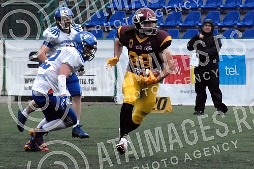 IFAF Liga sampiona americkog fudbala odigrana na Adi ciganliji izmedju SBB Vukova i Silverhawks iz Slovenije (Ljubljana/Slovenia).