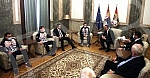 The President of the Republic of Serbia, Aleksandar Vucic, met with the winner of the bronze medal at the World Boxing Championship, Vladimir Mironcikov, and the delegation of the Boxing Association of Serbia. Predsednik Republike Srbije Aleksandar