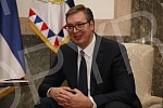 The President of the Republic of Serbia, Aleksandar Vucic, met with the winner of the bronze medal at the World Boxing Championship, Vladimir Mironcikov, and the delegation of the Boxing Association of Serbia. Predsednik Republike Srbije Aleksandar
