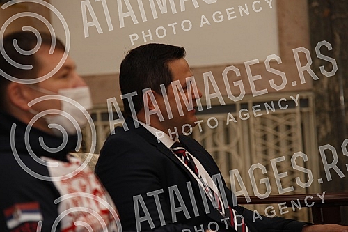 The President of the Republic of Serbia, Aleksandar Vucic, met with the winner of the bronze medal at the World Boxing Championship, Vladimir Mironcikov, and the delegation of the Boxing Association of Serbia. Predsednik Republike Srbije Aleksandar