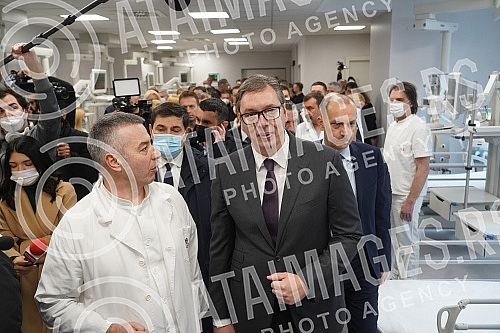 The President of the Republic of Serbia, Aleksandar Vucic, attended the opening of the new Clinical Center of Serbia after the completion of the first phase of works.Predsednik Republike Srbije Aleksandar Vucic prisustvovao je otvaranju novog Klini