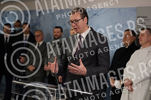 The President of the Republic of Serbia, Aleksandar Vucic, attended the opening of the new Clinical Center of Serbia after the completion of the first phase of works.Predsednik Republike Srbije Aleksandar Vucic prisustvovao je otvaranju novog Klini