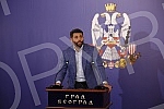 The mayor of Belgrade, Aleksandar Sapic, held the first regular press conference.Gradonacelnik Beograda Aleksandar Sapic odrzao je Prvu redovnu konferenciju za novinare. 