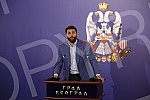 The mayor of Belgrade, Aleksandar Sapic, held the first regular press conference.Gradonacelnik Beograda Aleksandar Sapic odrzao je Prvu redovnu konferenciju za novinare. 