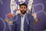The mayor of Belgrade, Aleksandar Sapic, held the first regular press conference.Gradonacelnik Beograda Aleksandar Sapic odrzao je Prvu redovnu konferenciju za novinare. 