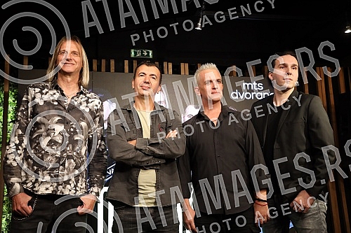 The press conference of the Osvajaci band from Kragujevac was held at the Lisbon club in the mts Dvorana.Konferencija za novinare kragujevackog benda Osvajaci odrzana je u klubu Lisabon u mts Dvorani.