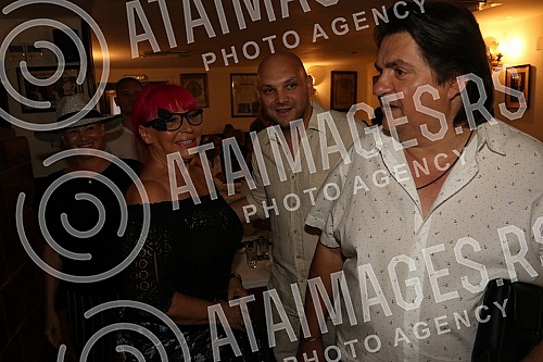 Celebration of the 50th work of Saban Saulic held at Restaurant Three Sesir.Proslava povodom 50 rada Sabana Saulica odrzana u restoranu Tri sesira.