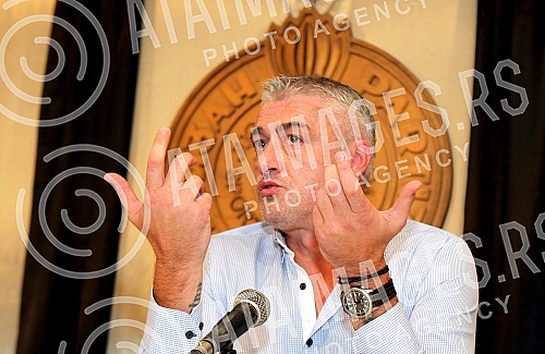 Skupstina Kosarkaskog kluba Partizan i konferencija za medije Predraga Danilovica - predsednika KK Partizan.