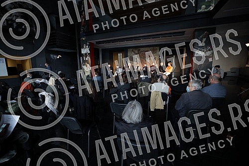 A press conference on the occasion of the premiere of the play Zagreb - Belgrade via Sarajevo by Jelica Zupanc, directed by Gorcin Stojanovic, was held at the Yugoslav Drama Theater.Konferencija za medije povodom premijere predstave Zagreb  Beogra