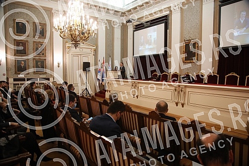 The ceremonial academy of the Student Conference of the University of Serbia was held at the Rectorate of the University of Belgrade.U Rektoratu Univerziteta u Beogradu odrzana je svecana akademija Studentske konferencije univerziteta Srbije. 
