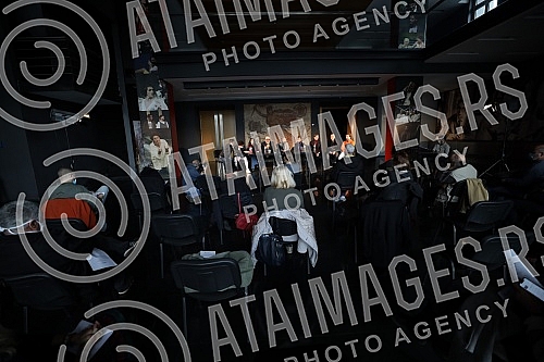 A press conference on the occasion of the premiere of the play Zagreb - Belgrade via Sarajevo by Jelica Zupanc, directed by Gorcin Stojanovic, was held at the Yugoslav Drama Theater.Konferencija za medije povodom premijere predstave Zagreb  Beogra