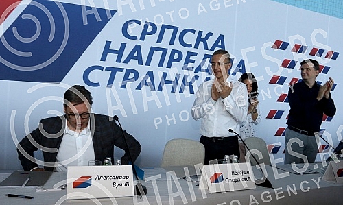 Session of the Main Board of the Serbian Progressive Party held at Pinky Hall.Sednica Glavnog odbora Srpske napredne stranke odran u hali Pinki.