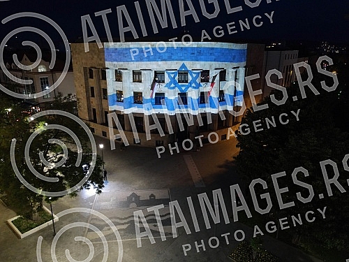 The Palace of the Republika Srpska is in the colors of the Israeli flag tonight, and this gesture is a sign of solidarity of the Republika Srpska with the state of Israel on the occasion of the escalation of violence in the Middle East. Palata Repu