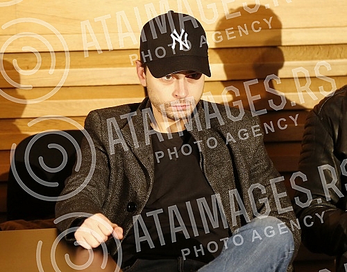 Press conference on the occasion of the premiere of the play Lorencaco held at the Yugoslav Drama Theater.Konferencija za novinare povodom premijere predstave Lorencaco odrzana u Jugoslovenskom dramskom pozoristu.