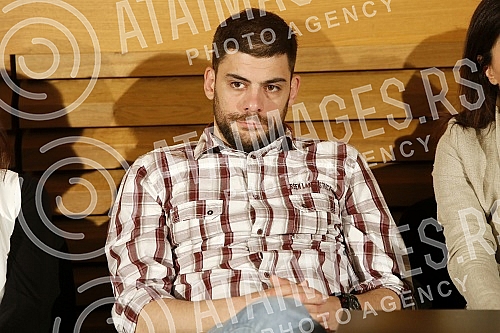 Press conference on the occasion of the premiere of the play Lorencaco held at the Yugoslav Drama Theater.Konferencija za novinare povodom premijere predstave Lorencaco odrzana u Jugoslovenskom dramskom pozoristu.