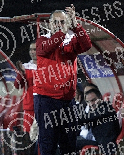 Friendly football match between FK Crvena Zvezda and Olympiacos Pireaus played at Rajko Mitic stadium. Prijateljska utakmica izmedju FK Crvena Zvezda i Olympiacos odigrana na stadionu Rajko Mitic.