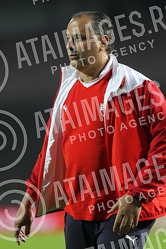 Friendly football match between FK Crvena Zvezda and Olympiacos Pireaus played at Rajko Mitic stadium. Prijateljska utakmica izmedju FK Crvena Zvezda i Olympiacos odigrana na stadionu Rajko Mitic.