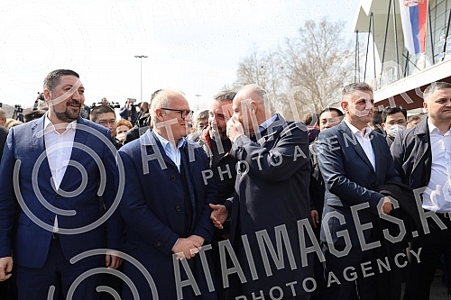 The President of the Republic of Serbia, Aleksandar Vucic, and the Prime Minister of Hungary, Viktor Orban, are attending the opening of the Belgrade-Novi Sad section of the Belgrade - Budapest international railway.Predsednik Republike Srbije Alek