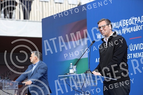 The President of the Republic of Serbia, Aleksandar Vucic, and the Prime Minister of Hungary, Viktor Orban, are attending the opening of the Belgrade-Novi Sad section of the Belgrade - Budapest international railway.Predsednik Republike Srbije Alek