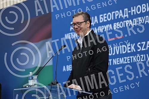 The President of the Republic of Serbia, Aleksandar Vucic, and the Prime Minister of Hungary, Viktor Orban, are attending the opening of the Belgrade-Novi Sad section of the Belgrade - Budapest international railway.Predsednik Republike Srbije Alek