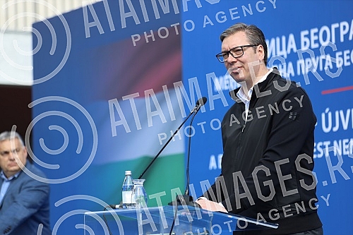 The President of the Republic of Serbia, Aleksandar Vucic, and the Prime Minister of Hungary, Viktor Orban, are attending the opening of the Belgrade-Novi Sad section of the Belgrade - Budapest international railway.Predsednik Republike Srbije Alek