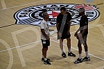 The open part of the training of the players of KK Partizan Mozzart Bet in the small hall of the Stark Arena and making statements before the trip to Berlin, where on Friday, October 7, the first match of this year's Euroleague season awaits them, ag