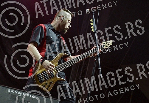 Concert of rock band Hladno pivo held on Beer fest.Koncet rok grupe Hladno pivo na Bir festu (Beer fest).