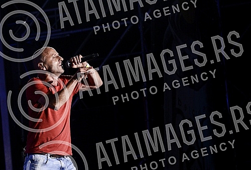 Concert of rock band Hladno pivo held on Beer fest.Koncet rok grupe Hladno pivo na Bir festu (Beer fest).
