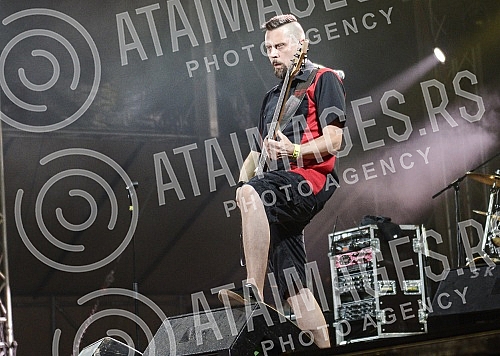 Concert of rock band Hladno pivo held on Beer fest.Koncet rok grupe Hladno pivo na Bir festu (Beer fest).