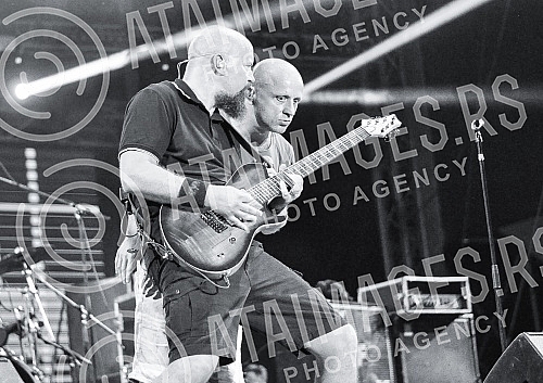 Concert of rock band Hladno pivo held on Beer fest.Koncet rok grupe Hladno pivo na Bir festu (Beer fest).