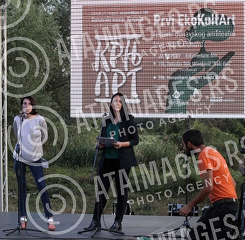 The first EcoKultArt festival in the Danube amphitheater on the left bank of the Danube KRNJART, organized by the citizens' association 