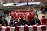 An extraordinary press conference of the Waterpolo Club Crvena zvezda after the incident and attacks on players in Split (Croatia).Vanredna pres konferencija Vaterpolo kluba Crvena zvezda posle incidenta i napada na igrace u Splitu.