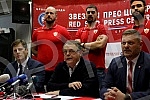 An extraordinary press conference of the Waterpolo Club Crvena zvezda after the incident and attacks on players in Split (Croatia).Vanredna pres konferencija Vaterpolo kluba Crvena zvezda posle incidenta i napada na igrace u Splitu.