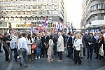 The Coalition United for the Victory of Serbia and Belgrade organized a parade with Knez Mihailov from the Palace of Albania to the City Library, where the citizens and the media were addressed by the entire people of the coalition.Koalicija Ujedin