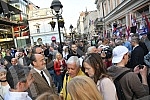 The Coalition United for the Victory of Serbia and Belgrade organized a parade with Knez Mihailov from the Palace of Albania to the City Library, where the citizens and the media were addressed by the entire people of the coalition.Koalicija Ujedin