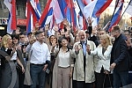 The Coalition United for the Victory of Serbia and Belgrade organized a parade with Knez Mihailov from the Palace of Albania to the City Library, where the citizens and the media were addressed by the entire people of the coalition.Koalicija Ujedin