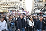 The Coalition United for the Victory of Serbia and Belgrade organized a parade with Knez Mihailov from the Palace of Albania to the City Library, where the citizens and the media were addressed by the entire people of the coalition.Koalicija Ujedin