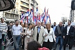 The Coalition United for the Victory of Serbia and Belgrade organized a parade with Knez Mihailov from the Palace of Albania to the City Library, where the citizens and the media were addressed by the entire people of the coalition.Koalicija Ujedin